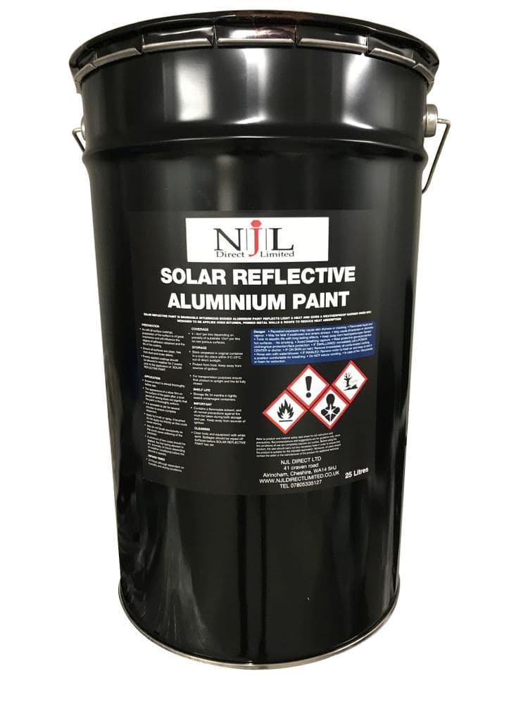 Solar Reflective Paint, Aluminium Protect Felt Metal, Njl Direct 25L