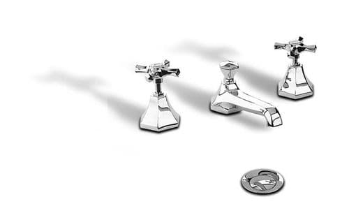 Barber Wilson MC6450 Mastercraft 3-hole basin mixer with pop-up waste 112mm nozzle