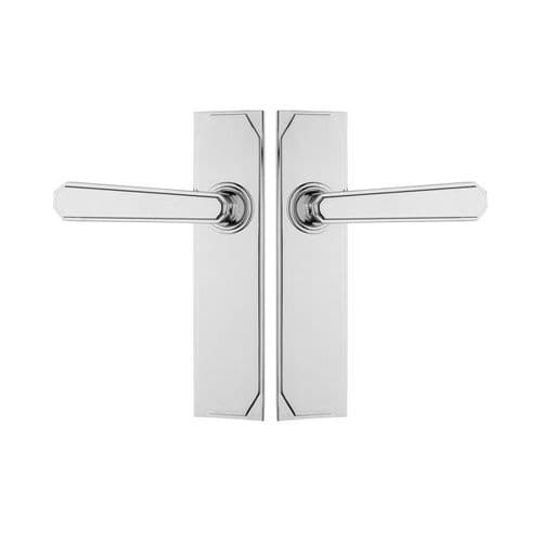 Pair of craftmaster door levers on back plates