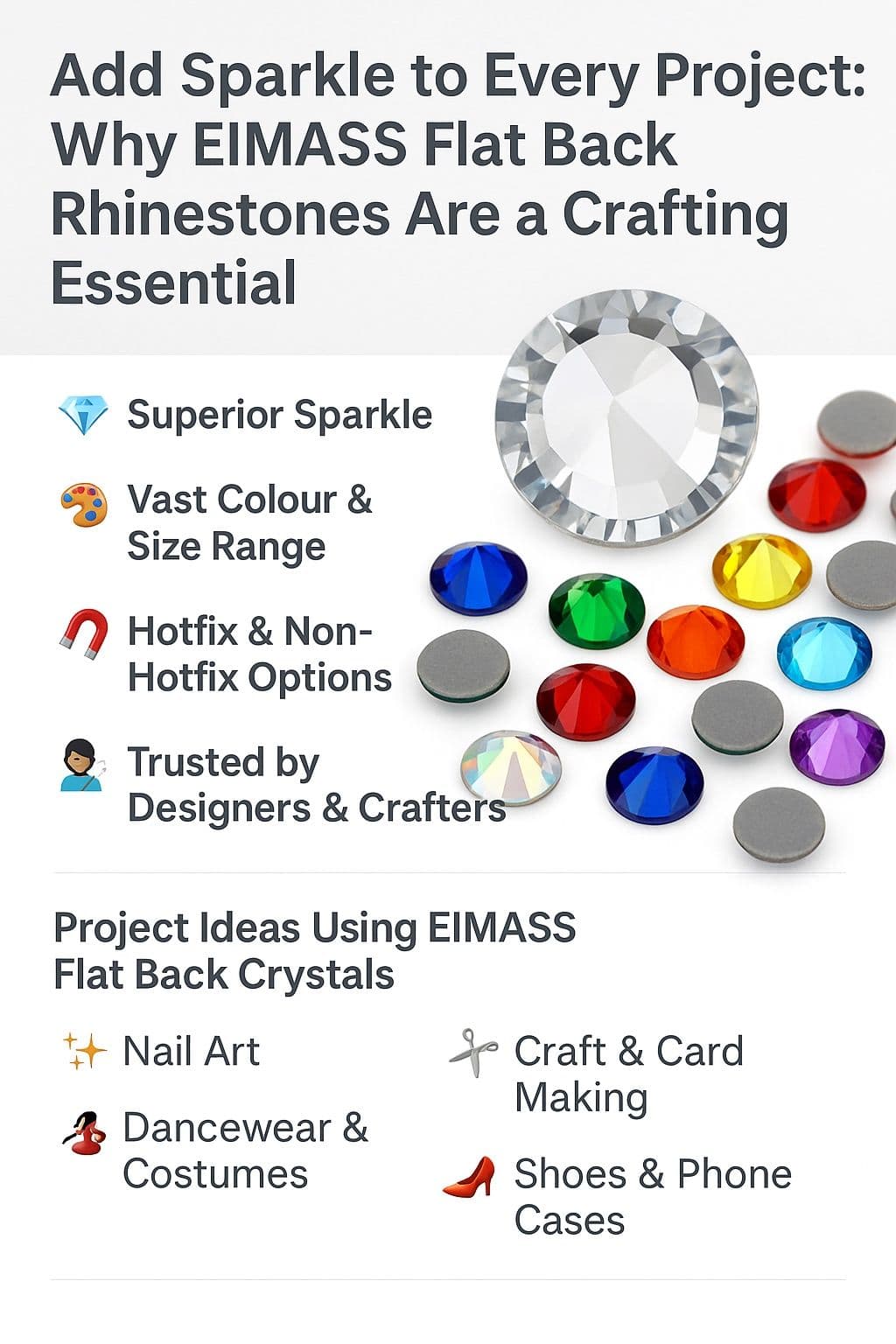 Add Sparkle to Every Project: Why EIMASS Flat Back Rhinestones Are a Crafting Essential