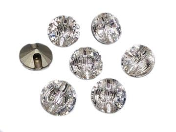 14mm Clear Crystal Round Buttons, EIMASS® Exquisite Range Cut Glass Sewing Buttons
