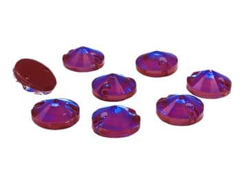 Amethyst AB Neon Round Rivoli, EIMASS® 8868 Exquisite Range Sew or Glue on Flat Back Crystals