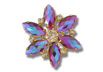 Amethyst AB Style 8730 EIMASS® Sew or Glue on Jewelled Applique for Wedding Dress, Costumes