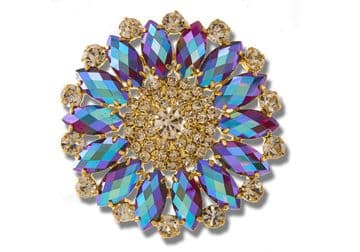 Amethyst AB Style 8740 EIMASS® Sew or Glue on Jewelled Applique for Wedding Dress, Costumes