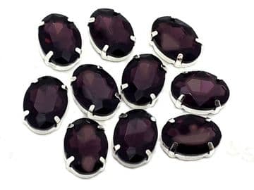 Amethyst Oval, EIMASS® 3511 Sew or Glue on Single Stone Setting Crystals