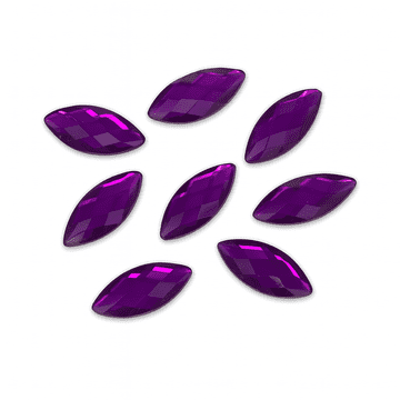 Amethyst Purple, EIMASS® Acrylic Navette Horse Eye Shaped Rhinestones
