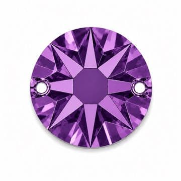 Amethyst Purple, EIMASS® Resin Round Sew Or Glue On Crystals, Flat Back Rhinestones