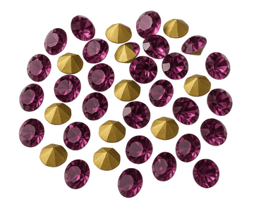 Amethyst Purple Foiled Chatons, EIMASS® Point Back Crystals