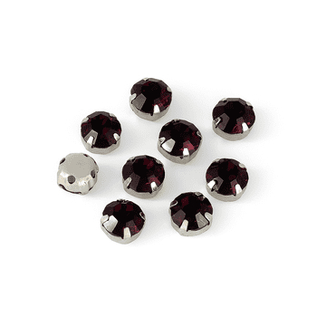 Amethyst Purple in Silver Setting Rose Montees, EIMASS® 3555 Range Single Claw Crystals