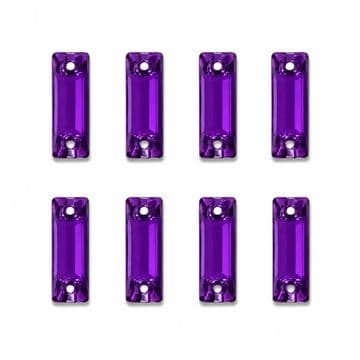 Amethyst Purple Oblong Shape, EIMASS® Resin Sew on Glue on Crystals