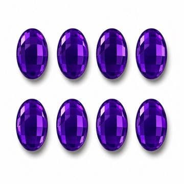 Amethyst Purple Oval, EIMASS® Acrylic Flat Back Rhinestones