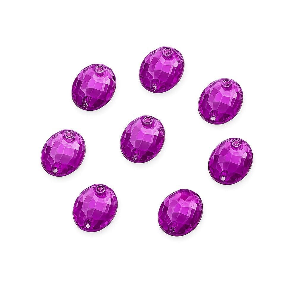 Amethyst Purple Oval Shape EIMASS Resin Crystals Sew or Glue on Flat ...