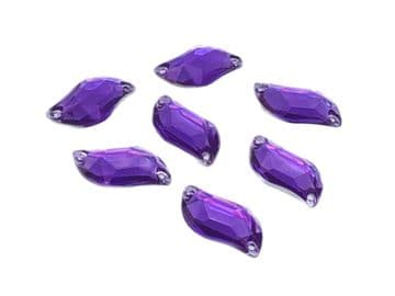 Amethyst Purple Random Shape, EIMASS Resin Crystals, Sew or Glue on Flat Back Rhinestones