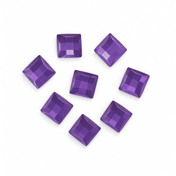 Amethyst Purple Square, EIMASS® Acrylic Flat Back Rhinestones