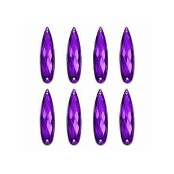 Amethyst Purple Teardrop, EIMASS® Acrylic Flat Back Sew Or Glue On Rhinestones