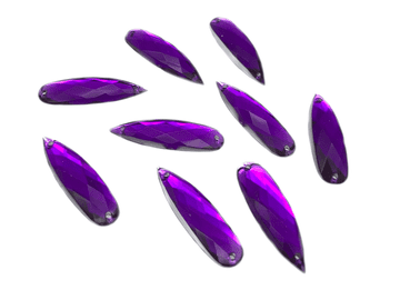 Amethyst Purple Teardrop, EIMASS® Acrylic Flat Back Sew Or Glue On Rhinestones