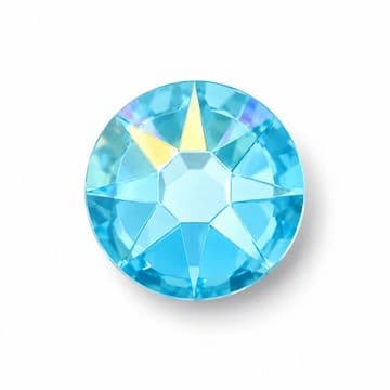 Aquamarine AB Star Cut, EIMASS® 8878 Exquisite Non Hot Fix Flat Back Crystals