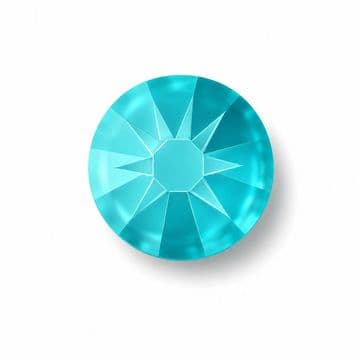 Aquamarine Star Cut, EIMASS® 8878 Exquisite Non Hot Fix Flat Back Crystals, World Class Brand