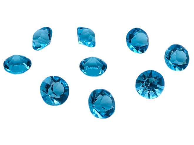 Aquamarine, Table Scatter Crystals, EIMASS® 3787 Unfoiled Point Back Glass Chatons