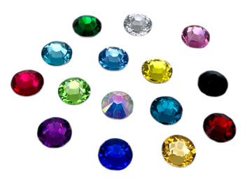 Assorted Colours Pack, EIMASS® Resin Flat Back Non Hotfix Rhinestones