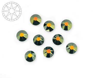 Black AB Star Cut, EIMASS® 8878 Exquisite Non Hot Fix Flat Back Crystals
