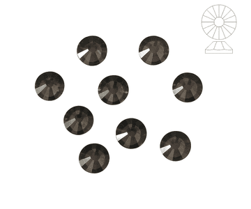 Black Diamond, EIMASS® 7747 Grade A Hotfix Flat Back Glass Crystals