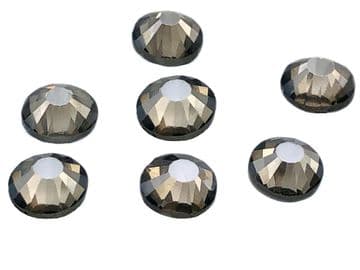 Black Diamond, EIMASS® 7767 Range Flat Back Hot Fix Glass Crystals - Small Packs