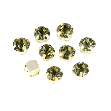 Black Diamond Rose Montees, EIMASS® 3555 Range Single Stone Silver Setting Crystals