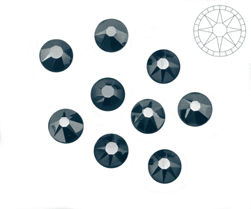 Black Hematite Star Cut, EIMASS® 8878 Exquisite Non Hot Fix Flat Back Crystal