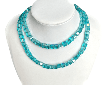Blue Zircon Beads, EIMASS® Faceted Crystal Necklace Beads, Bracelet Beads #24