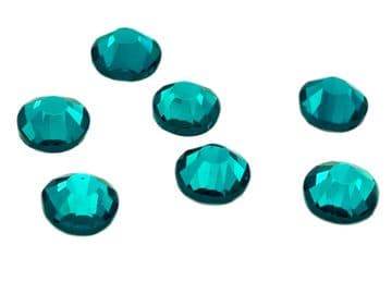 Blue Zircon Green, EIMASS® 7767 Range Flat Back Hot Fix Glass Crystals - Small Packs