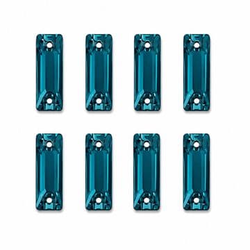 Blue Zircon Oblong Shape, EIMASS® Resin Sew on Glue on Crystals