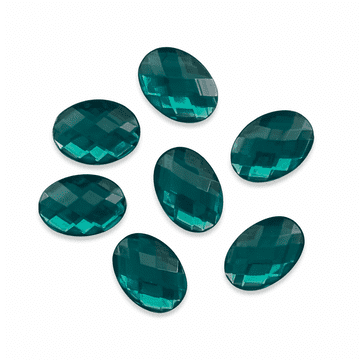 Blue Zircon Oval, EIMASS® Acrylic Flat Back Rhinestones