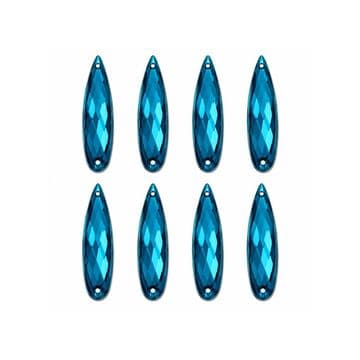 Blue Zircon Teardrop, EIMASS® Acrylic Flat Back Sew Or Glue On Rhinestones
