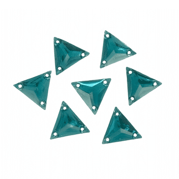 Blue Zircon Triangle, EIMASS® Resin Crystals, Sew on Glue on  Stones