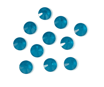 Blue Zircon Turquoise, EIMASS® 7767 Range Flat Back Hot Fix Glass Rhinestones