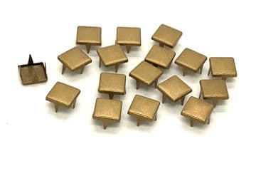 Brass / Bronze Flat Top Square, EIMASS® Studs Rivets with Prongs Claws