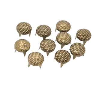 Brass / Bronze Round Dotted Dome, EIMASS® Studs Rivets with Prongs Claws