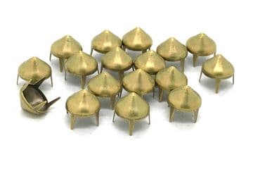 Brass Spike Cone Studs, Rivets to Embellish Clothes, Bags, Shoes, Costumes, Belts, Dresses, Craft