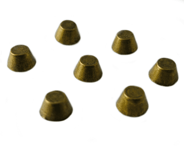 Bronze Flat Cone Hotfix Studs, EIMASS® Premium Alloy Hot Fix / Iron on Flat Back Studs)