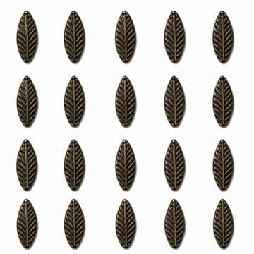 Bronze Leaf Hotfix Studs, EIMASS® Hotfix Flat Back Copper Studs for Embellishment