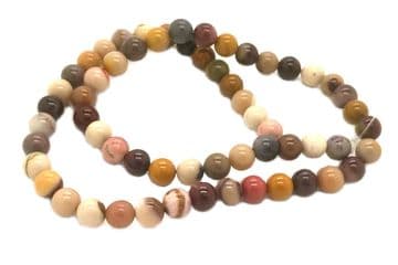 Brown Zebra Jasper, EIMASS ® Semi Precious Natural Stones Round Beads