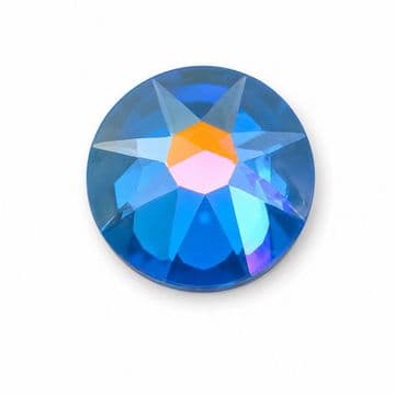 Capri Blue AB Star Cut, EIMASS® 8878 Exquisite Non Hot Fix Flat Back Crystals, Global Brand