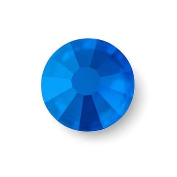 Capri Blue, EIMASS® 7747 Grade A Hotfix Flat Back Glass Crystals