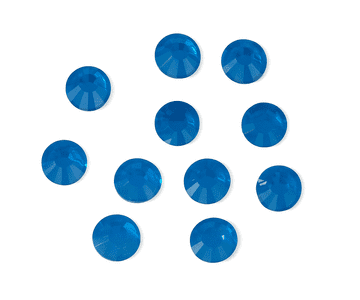 Capri Blue, EIMASS® 7767 Range Flat Back Hot Fix Glass Rhinestones