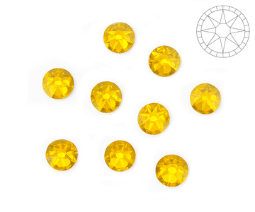 Citrine AB Star Cut, EIMASS® 8898 Exquisite Hot Fix Flat Back Crystals, Global Brand