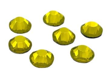 Citrine, EIMASS® 7767 Range Flat Back Hot Fix Glass Crystals - Small Packs