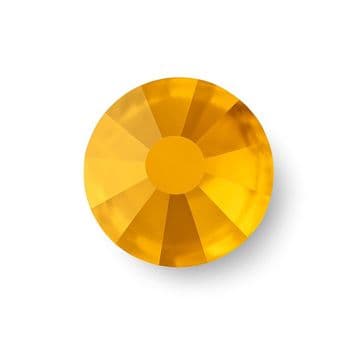 Citrine, EIMASS® 7787 Grade A Flat-Back Non-Hot Fix Glass Crystals (Small Packs)