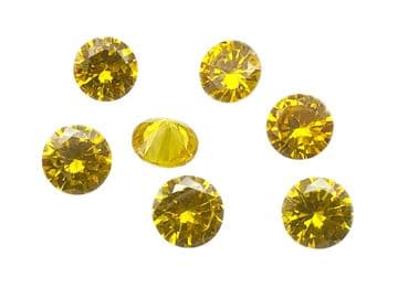 Citrine, EIMASS® Premium Zircon Diamonds – High-Quality Synthetic Gems for Jewellery, Craft