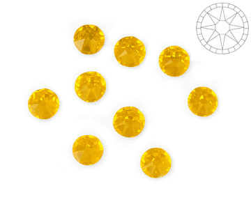 Citrine Star Cut, EIMASS® 8878 Exquisite Non Hot Fix Flat Back Crystals, Global Brand